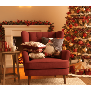 Vánoční 3D návlek, Skandynavský trpaslík, 40 x 40 cm obraz