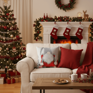 Vánoční 3D návlek, Veselý trpaslík, 40 x 40 cm obraz