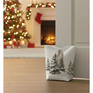 Dveřní zarážka - závaží, Zimní krajina, 22 x 23 cm obraz