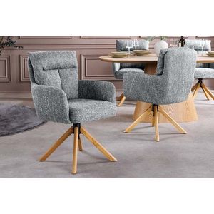 Otočné jídelní křeslo 2 ks GYES Dekorhome obraz