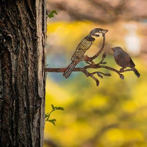 Zahradní dekorace Bird On The Branch 02 - Brown obraz