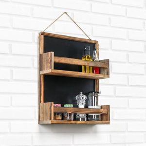 Wooden Shelf Two Layer Spice Rack obraz