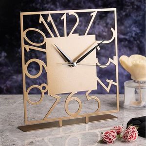 Dekorativní hodiny Piazza - Gold obraz