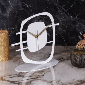 Dekorativní hodiny Macerie - White obraz