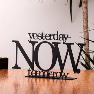 Dekorativní předmět Now Tomorrow - Black obraz