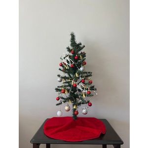 Christmas Tree Rug Pelush Christmas - Red obraz