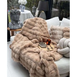 Sofa Shawl Bubble 200x150 - Brown obraz