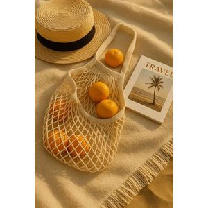 Net Bag File Small - Natural Beige obraz