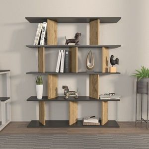 Knihovna Grace - Black, Oak obraz