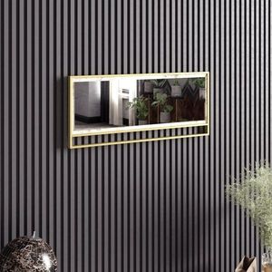 Decorative Wooden Mirror Polka - White obraz