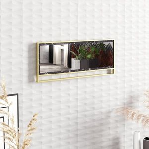Decorative Chipboard Mirror Polka - Black obraz
