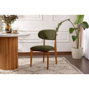 Sada židlí (2 kusy) Lionte - Green, Dark Oak obraz