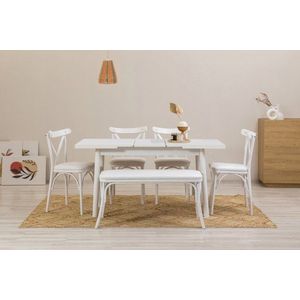Extendable Dining Table Vina - White obraz
