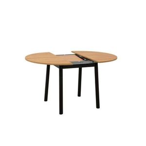 Extendable Dining Table Oliver - Oak, Black obraz
