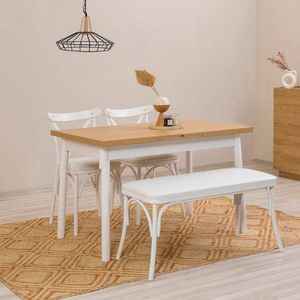 Extendable Dining Table Oliver Open - Karina White obraz