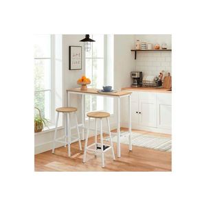 Bar Table & Stool Set (3 Pieces) Mola Set 100 - Karina White obraz