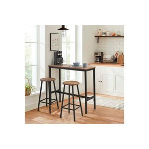 Bar Table & Stool Set (3 Pieces) Mola Set 100 - Barok Black obraz