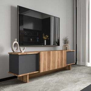 TV stolek Diana - Anthracite, Walnut obraz