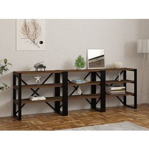 Konzolový stolek Prof - Walnut, Black obraz