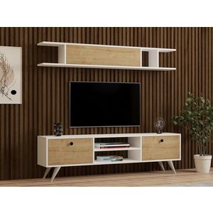 TV stěna / Sestava pod TV Italo - White, Pine obraz