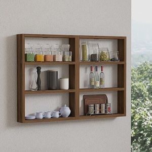 Nástěnná police Hexa - Walnut obraz