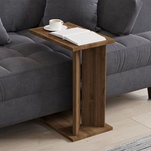 Odkládací stolek / Příruční stolek Lun - Walnut obraz