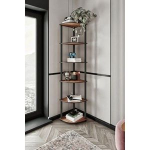Knihovna Bookcase 6 Corner - Walnut obraz