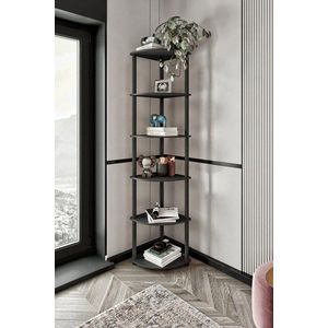 Knihovna Bookcase 6 Corner - Black obraz