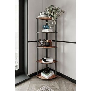 Knihovna Bookcase 5 Corner - Walnut obraz