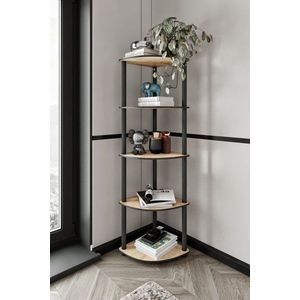 Knihovna Bookcase 5 Corner - Oak obraz