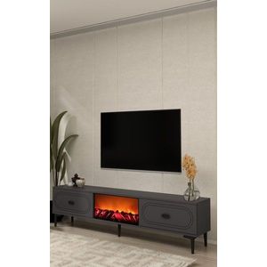 TV stolek Weny Bohem Fireplace - Anthracite obraz