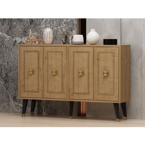 Konzolový stolek Hartın - Sapphire Oak, Gold obraz