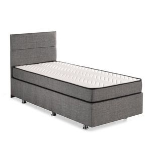 Single Mattress, Base & Headboard Silver - Grey (80 x 180) obraz