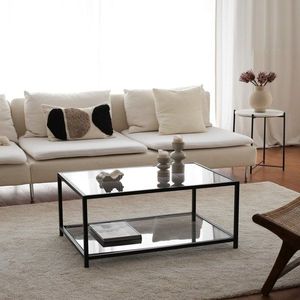 Konferenční stolek Astro sehpa / füme temperli cam S400F obraz