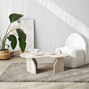 Konferenční stolek Melted - Travertine obraz