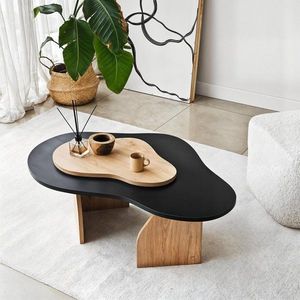 Konferenční stolek Melted - Black, Sapphire Oak obraz