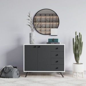 Víceúčelová skříňka Waga - White, Anthracite obraz