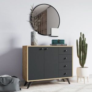 Víceúčelová skříňka Waga - Oak, Anthracite obraz