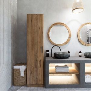 Šatní skříň Yaman 1 Door - Walnut obraz