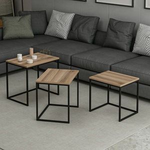 Sada odkládacích stolků (3 kusy) Evia - Walnut obraz