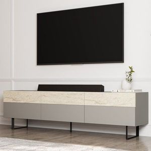 TV stolek Sign - Grey, Travertine obraz