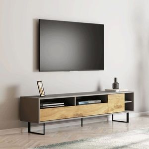 TV stolek Luga - Grey, Oak obraz