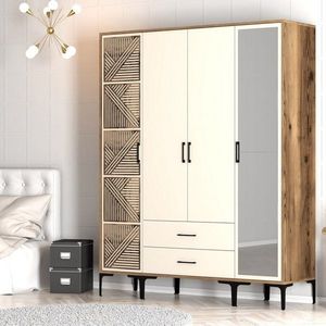 Šatní skříň Kumsal PTR - Walnut, Cream obraz
