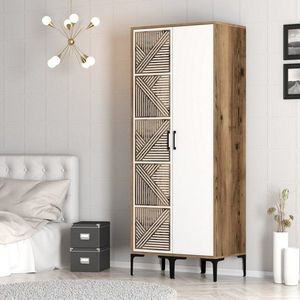 Šatní skříň Kumsal PS - Walnut, White obraz