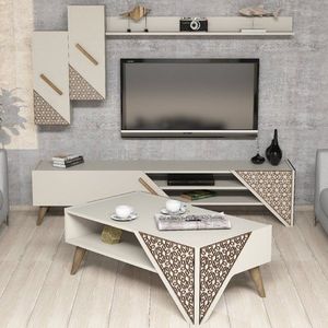 Living Room Furniture Set Beril - Cream obraz