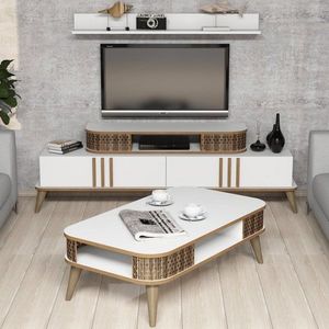 Living Room Furniture Set Eylül - White obraz
