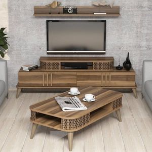 Living Room Furniture Set Eylül - Walnut obraz