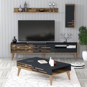 Living Room Furniture Set Valensiya - Walnut, Anthracite obraz