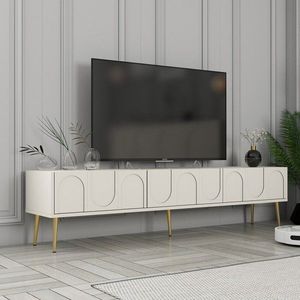 TV stolek Lyon 43 - Cream, Gold obraz