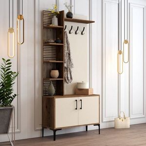 Předsíňová stěna Viyana D - Walnut, Cream obraz